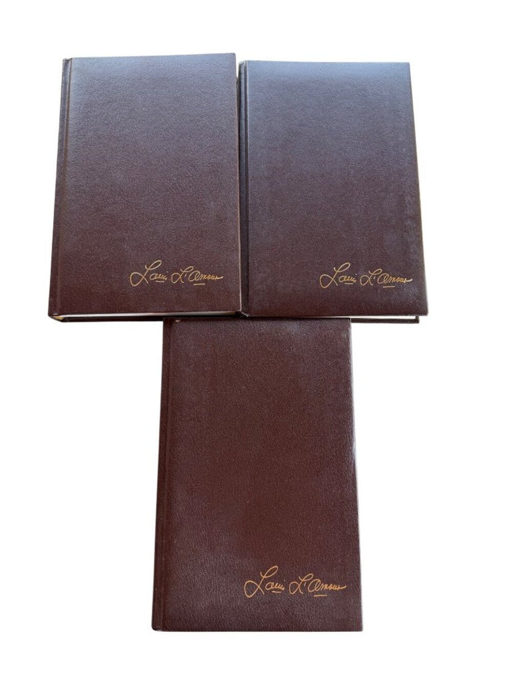 VTG Set 3 Louis L'Amour The Daybreakers/Silver Canyon/Sackett Leatherette Books